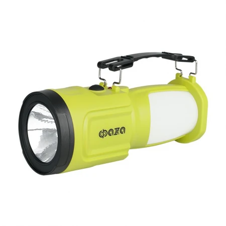 Прожекторный светодиодный фонарь на солнечной батарее ФАZA аккумуляторный 132 лм 180х100 AccuF8-L1W/L24-gn