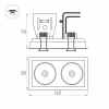 Встраиваемый светодиодный светильник Arlight CL-Simple-S148x80-2x9W Warm3000 026876 Встраиваемый светодиодный светильник Arlight CL-Simple-S148x80-2x9W Warm3000 026876