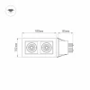 Встраиваемый светодиодный светильник Arlight CL-Kardan-S180x102-2x9W Day 024138 Встраиваемый светодиодный светильник Arlight CL-Kardan-S180x102-2x9W Day 024138