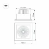 Встраиваемый светодиодный светильник Arlight CL-Kardan-S152x152-25W Warm3000 037030 Встраиваемый светодиодный светильник Arlight CL-Kardan-S152x152-25W Warm3000 037030
