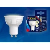 Лампа светодиодная Uniel GU10 6W 3000K матовая LED-JCDR 6W/WW/GU10/FR PLP01WH UL-00002423