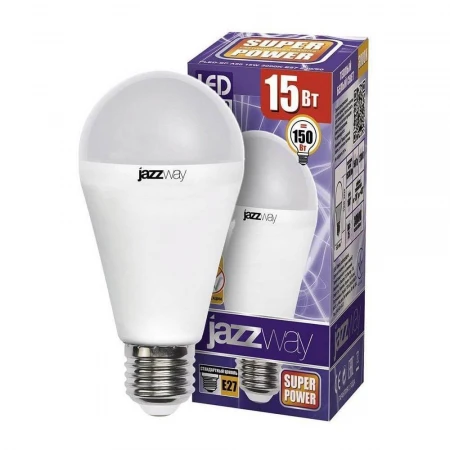 Лампа светодиодная Jazzway E27 15W 3000K матовая 2853028