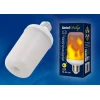 Лампа светодиодная декоративная Uniel E27 6W матовая LED-L60-6W/FLAME/E27/FR PLD01WH UL-00003360 Лампа светодиодная декоративная Uniel E27 6W матовая LED-L60-6W/FLAME/E27/FR PLD01WH UL-00003360