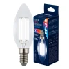 Лампа светодиодная Uniel E14 4W 4000K прозрачная LED-C35-4W/4000K/E14/CL GLY01TR UL-00011937
