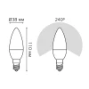 Лампа светодиодная Gauss E14 6.5W 6500K матовая 103101307 Лампа светодиодная Gauss E14 6.5W 6500K матовая 103101307