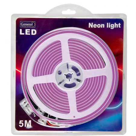 Лента "Гибкий Неон" General GLS-2835-120-9.6-12-NL-IP67-P блистер 5м