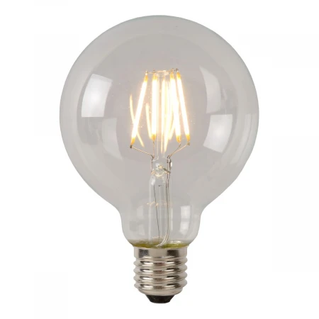 Лампа светодиодная Lucide E27 7W 2700К прозрачная 49081/07/60