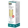 Лампа светодиодная IEK G4 3W 4000K прозрачная LLE-CORN-3-012-40-G4