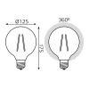 Лампа cветодиодная диммируемая Gauss E27 10W 2400K прозрачная 158802010-D Лампа cветодиодная диммируемая Gauss E27 10W 2400K прозрачная 158802010-D