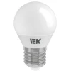 Лампа светодиодная IEK E27 7W 4000K матовая LLE-G45-07-230-40-E27-3