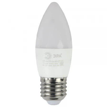Лампа светодиодная ЭРА E27 6W 4000K матовая ECO LED B35-6W-840-E27 Б0020621