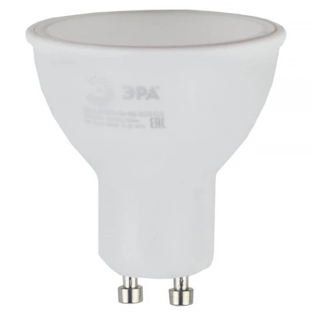 Лампа светодиодная ЭРА GU10 5W 2700K матовая ECO LED MR16-5W-827-GU10 Б0019062