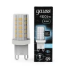 Лампа светодиодная Gauss G9 3,5W 4100К прозрачная 107009205 Лампа светодиодная Gauss G9 3,5W 4100К прозрачная 107009205