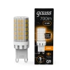 Лампа светодиодная Gauss G9 5,5W 3000К прозрачная 107009106 Лампа светодиодная Gauss G9 5,5W 3000К прозрачная 107009106