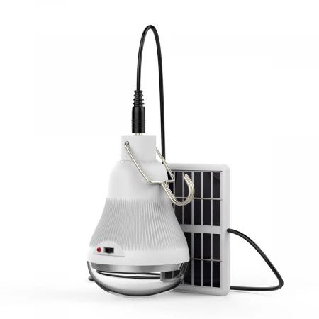 Лампа светодиодная Gauss с солнечной панелью 3W 4000K прозрачная 902102203