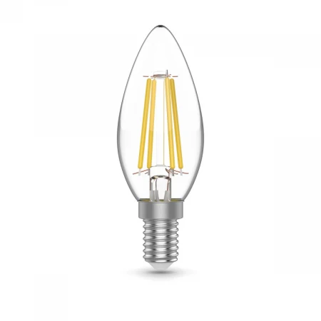 Лампа светодиодная филаментная Gauss E14 4,5W 2700К прозрачная 1031115