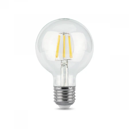 Лампа светодиодная филаментная Gauss E27 6W 2700K прозрачная 105802106