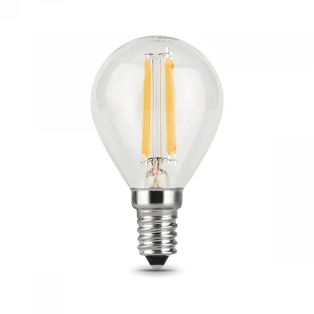 Лампа светодиодная филаментная Gauss E14 5W 4100K прозрачная 105801205