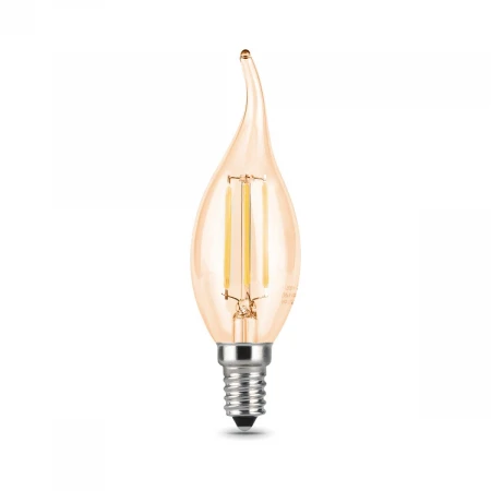 Лампа светодиодная филаментная Gauss E14 5W 4100K золотая 104801805