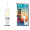 Лампа светодиодная диммируемая филаментная Gauss Smart Home Filament E14 4,5W 2000-6500K прозрачная 1280112 Лампа светодиодная диммируемая филаментная Gauss Smart Home Filament E14 4,5W 2000-6500K прозрачная 1280112