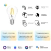 Лампа светодиодная диммируемая филаментная Gauss Smart Home Filament E27 6,5W 2000-6500K прозрачная 1220112 Лампа светодиодная диммируемая филаментная Gauss Smart Home Filament E27 6,5W 2000-6500K прозрачная 1220112