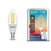 Лампа светодиодная диммируемая филаментная Gauss Smart Home Filament E14 4,5W 2000-6500K прозрачная 1250112 Лампа светодиодная диммируемая филаментная Gauss Smart Home Filament E14 4,5W 2000-6500K прозрачная 1250112