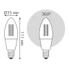 Лампа светодиодная диммируемая филаментная Gauss Smart Home Filament E14 4,5W 2700K прозрачная 1230112 Лампа светодиодная диммируемая филаментная Gauss Smart Home Filament E14 4,5W 2700K прозрачная 1230112