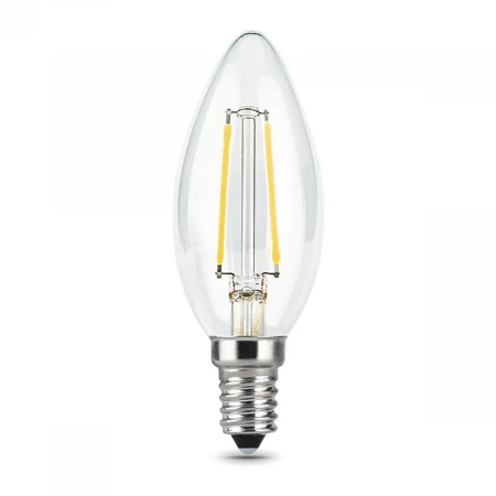 Лампа светодиодная филаментная Gauss E14 5W 2700К прозрачная 103801105