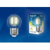 Лампа светодиодная филаментная Uniel E27 6W 3000K прозрачная LED-G45-6W/WW/E27/CL GLA01TR UL-00002203