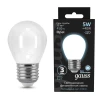 Лампа светодиодная филаментная Gauss E27 5W 4100К матовая 105202205 Лампа светодиодная филаментная Gauss E27 5W 4100К матовая 105202205