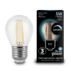 Лампа светодиодная филаментная Gauss E27 5W 4100K прозрачная 105802205 Лампа светодиодная филаментная Gauss E27 5W 4100K прозрачная 105802205