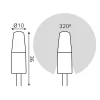 Лампа светодиодная Gauss G4 2W 3000K прозрачная 107707102 Лампа светодиодная Gauss G4 2W 3000K прозрачная 107707102