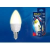 Лампа светодиодная диммируемая Uniel E14 7W 3000K матовая LED-C37 7W/3000K/E14/FR/DIM PLP01WH UL-00004296