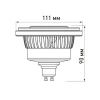 Лампа светодиодная диммируемая Arlight GU10 12W 4000K прозрачная AR111-Fort-GU10-12W-Dim Day4000 026879 Лампа светодиодная диммируемая Arlight GU10 12W 4000K прозрачная AR111-Fort-GU10-12W-Dim Day4000 026879