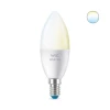 Лампа светодиодная диммируемая WiZ E14 4,9W 2700-6500K матовая Wi-Fi BLE 40WC37E14927-65TW1PF/6 929002448702 Лампа светодиодная диммируемая WiZ E14 4,9W 2700-6500K матовая Wi-Fi BLE 40WC37E14927-65TW1PF/6 929002448702