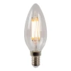 Лампа светодиодная диммируемая Lucide E14 4W 2700K прозрачная 49023/04/60 Лампа светодиодная диммируемая Lucide E14 4W 2700K прозрачная 49023/04/60