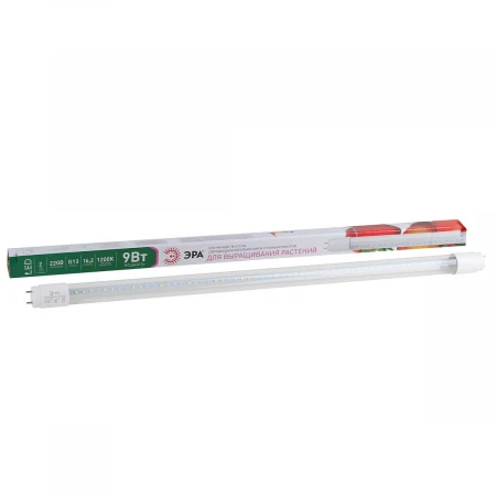 Лампа светодиодная для растений ЭРА G13 9W 1200K прозрачная Fito-9W-Ra90-Т8-G13-NL Б0042988