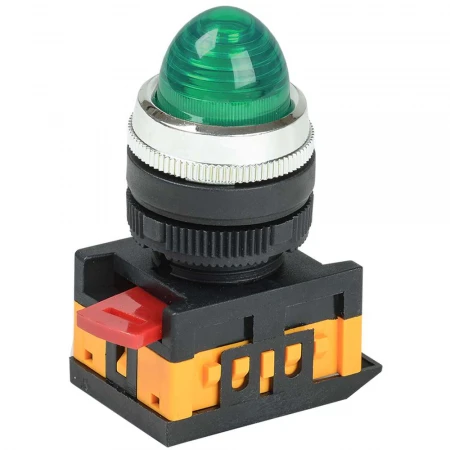 Лампа AL-22 сигнальная d=22мм зеленый неон/240В цилиндр IEK BLS20-AL-K06