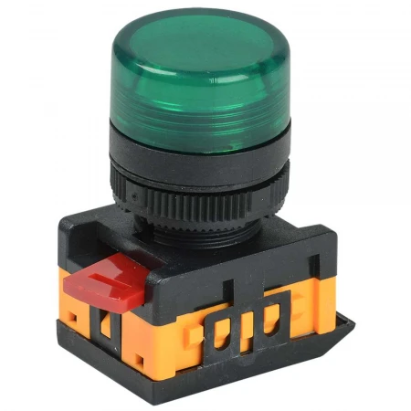 Лампа AL-22TE сигнальная d=22мм зеленый неон/240В цилиндр IEK BLS30-ALTE-K06