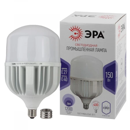Лампа светодиодная сверхмощная ЭРА E27/E40 150W 6500K матовая LED POWER T160-150W-6500-E27/E40 Б0051796