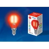 Лампа светодиодная филаментная Uniel E14 5W красная LED-G45-5W/RED/E14 GLA02RD UL-00002985 Лампа светодиодная филаментная Uniel E14 5W красная LED-G45-5W/RED/E14 GLA02RD UL-00002985