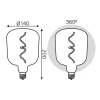 Лампа светодиодная филаментная Gauss E27 5W 1800K розовая 1010802105 Лампа светодиодная филаментная Gauss E27 5W 1800K розовая 1010802105
