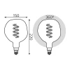 Лампа светодиодная диммируемая филаментная Gauss E27 5W 1800K розовая 1007802103 Лампа светодиодная диммируемая филаментная Gauss E27 5W 1800K розовая 1007802103