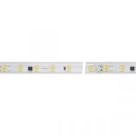 Светодиодная влагозащищенная лента Arlight 8W/m 54LED/m 5060SMD теплый белый 50M 027058(2)
