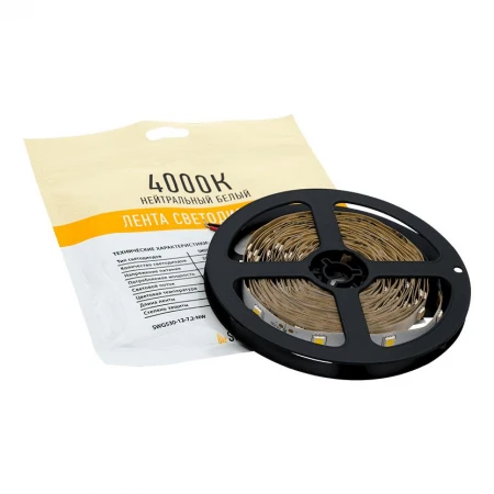 Светодиодная лента SWG 7,2W/m  30Led/m 5050SMD дневной белый 5M SWG530-12-7.2-NW-М 009259