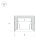 Профиль Arlight SL-Mini-8-H6-2000 Anod Black 030522