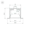 Профиль встраиваемый Arlight ARH-Power-W35-3000 Anod 036168 Профиль встраиваемый Arlight ARH-Power-W35-3000 Anod 036168