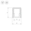 Профиль Arlight SL-MINI-8-2000 ANOD 019322 Профиль Arlight SL-MINI-8-2000 ANOD 019322