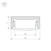 Профиль Arlight SL-SLIM-H7-2000 ANOD 023716 Профиль Arlight SL-SLIM-H7-2000 ANOD 023716