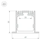Профиль Arlight SL-LINIA49-F-2000 ANOD 019313 Профиль Arlight SL-LINIA49-F-2000 ANOD 019313